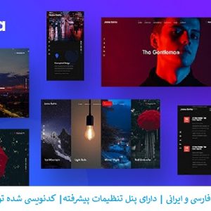 قالب رزومه و شخصی و نمونه کار jonnamodelsite وردپرس
